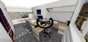 3D vizualizácia kancelárie