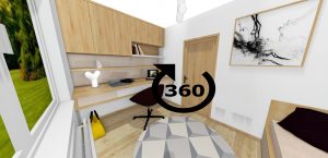 3D panoráma funkčná detská izba